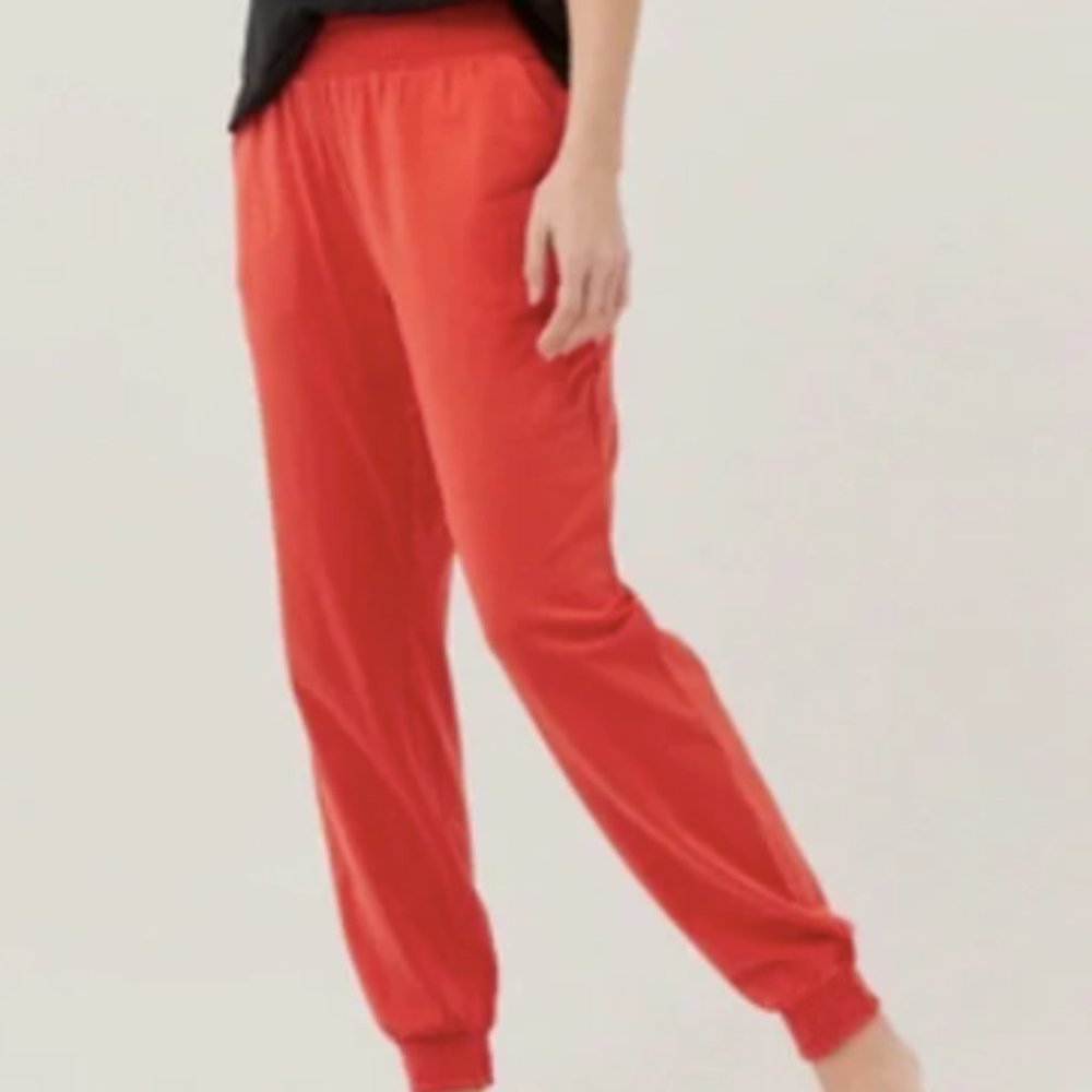 NWT! Pact Revive Beach Joggers, Cherry